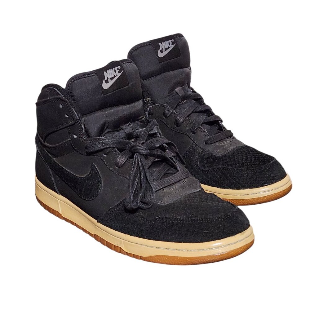 Nike Big High Lux Black 854165-001 Men's Suede Sneakers Size 9.5